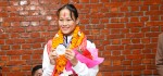 सिनियर कराते च्याम्पियनसिपमा रजत पदक जितेकी एरिका स्वदेश फर्किइन्