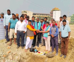 नारायणी रंगशालाको प्याराफिट पुनर्निर्माण सुरु, करिब ४ करोड बजेटमा काम अगाडि बढ्यो