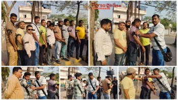 पत्रकार रजकको हत्यारालाई कारबाहीको माग गर्दै पर्साका पत्रकारहरूको विरोध प्रदर्शन