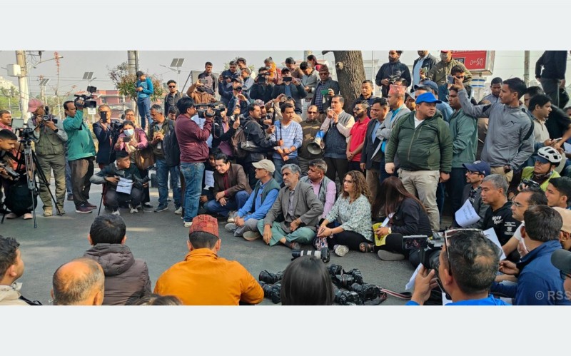 पत्रकार रजकप्रति श्रद्धाञ्जली, पत्रकार महासङ्घ विरोधमा
