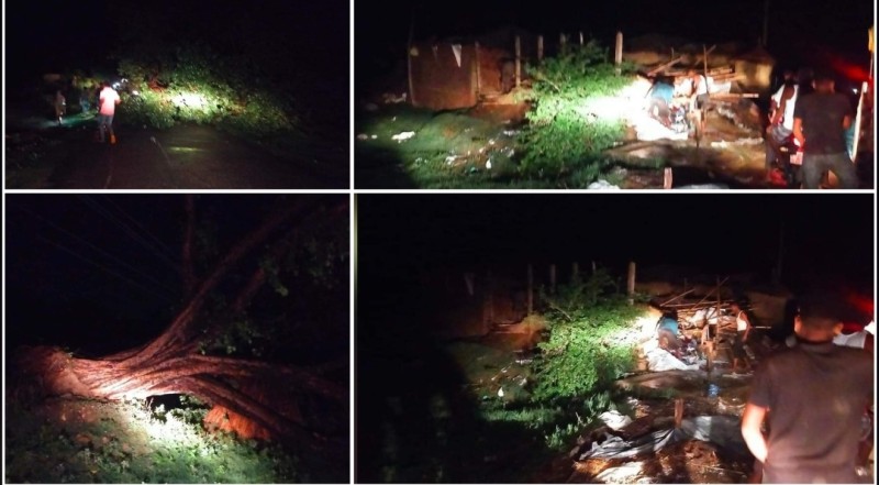 पर्सामा हावाहुरी सहितको वर्षाले १ एकजनाको मृत्यु, १० जना घाईते