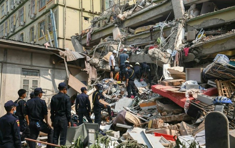 म्यानमार भूकम्पमा मृत्यु हुनेको सङ्ख्या १६ सय नाघ्यो