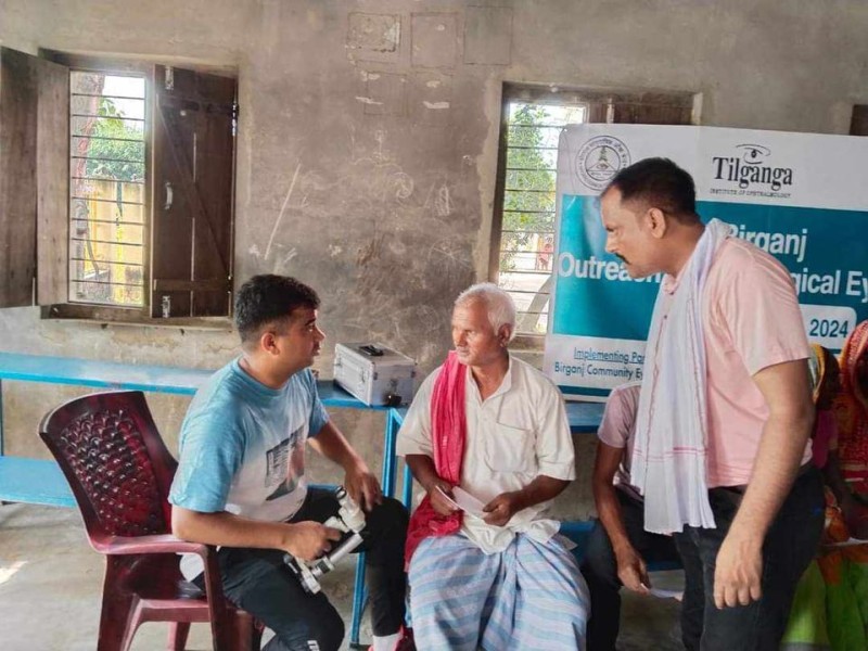 पर्साको बहुदरमाईमा मोतियाबिन्दुका बिरामीको सङ्ख्या अत्यधिक, एकसय २० जनाको आँखाको चेकजाँच गर्दा ६५ जनामा फेला