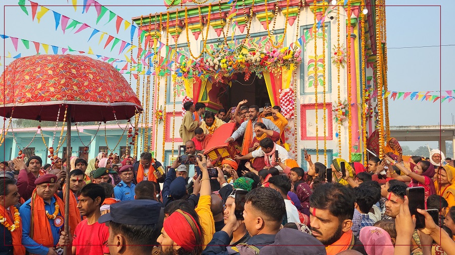 मिथिला मध्यमा परिक्रमा १५ दिनका लागि सुरु, ‘जय सियाराम’को जयघोषसहित डोला प्रस्थान